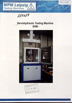 Servohydraulic Testing Machine SHM.