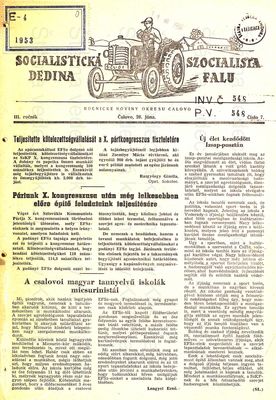 Socialistická dedina : okresné noviny.