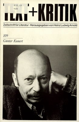 Text + Kritik. 109, Günter Kunert : Zeitschrift für Literatur /