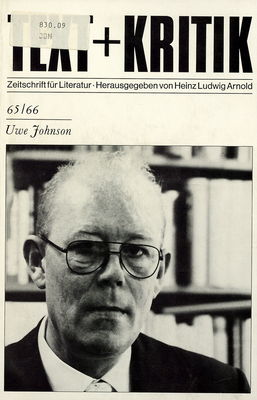 Text + Kritik. 65/66, Uwe Johnson : Zeitschrift für Literatur /