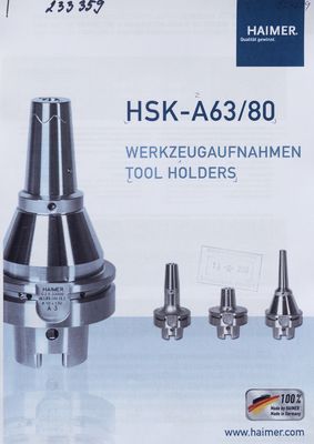 Tool holders HSK-A63/80.