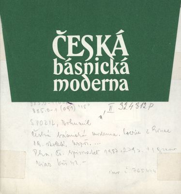 Česká básnická moderna poezie z konce 19. století.