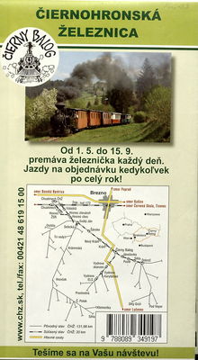 Čiernohronská železnica [turistická mapa].
