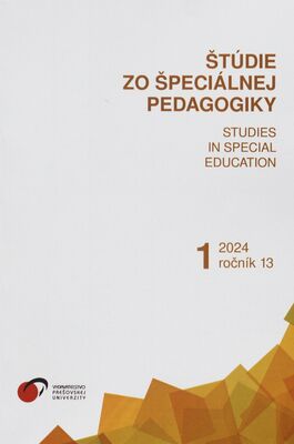 Štúdie zo špeciálnej pedagogiky : medzinárodný vedecký recenzovaný časopis.