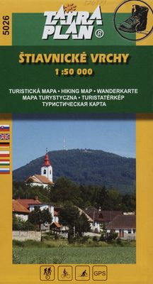Štiavnické vrchy turistická mapa.