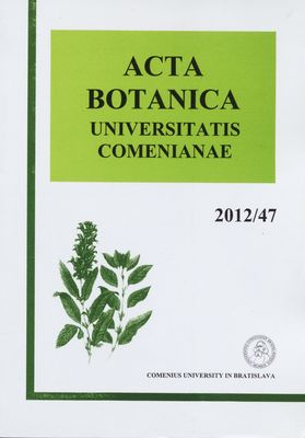 Acta Botanica Universitatis Comenianae. Volume 47 /