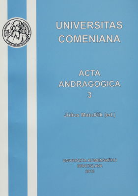 Acta andragogica 3. Ročník 3 /