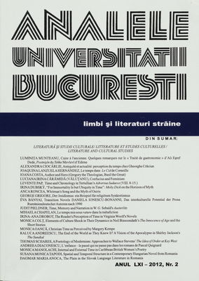 Analele Universităţii Bucureşti. Anul LXI-2012, Limbi şi literaturi străine.