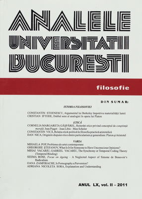 Analele universitatii Bucuresti. Anul LX-2011, Filosofie.