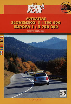 Autoatlas Slovensko 1:100 000 ; Európa 1:3 750 000 register miest a obcí.