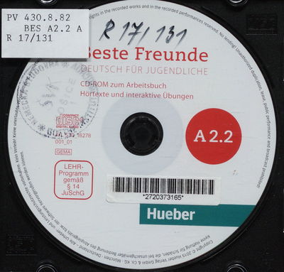 Beste Freunde : CD-ROM zum Arbeitsbuch. Hörtexte und interaktive Übungen. A2.2. Deutsch für Jugendliche.