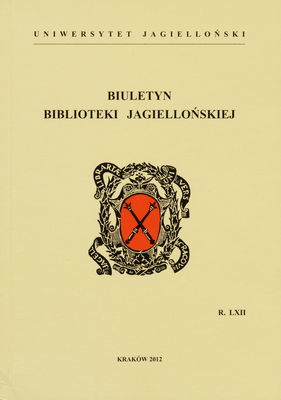 Biuletyn Biblioteki Jagiellońskiej. R. LXII /