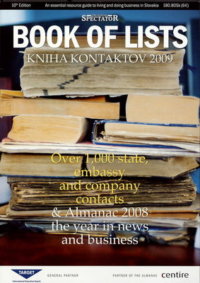 Book of lists 2009 : an essential resource guide to living and doing business in Slovakia.