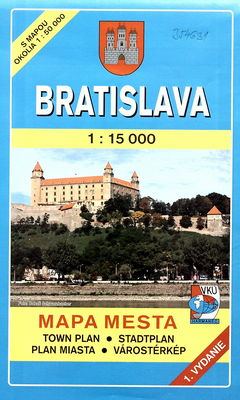 Bratislava mapa mesta s mapou okolia /