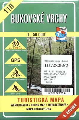 Bukovské vrchy turistická mapa /