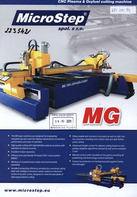 CNC Plasma & Oxyfuel cutting machine MG.
