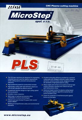 CNC Plasma cutting machine PLS.