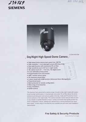 Day/Night High Speed Dome Camera.