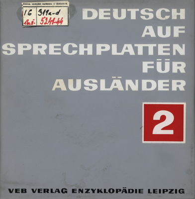 Deutsch auf Sprechplatten für Ausländer Teil II.