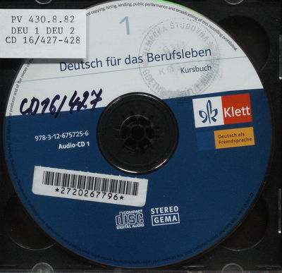 Deutsch für das Berufsleben : Kursbuch CD 2 von 2 CDs
