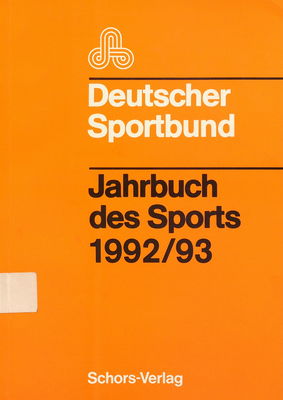 Deutscher Sportbund : Jahrbuch des Sports 1992/93
