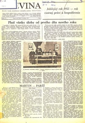Drevina : časopis zamestnancov n.p. Drevina, nositeľa Radu práce.