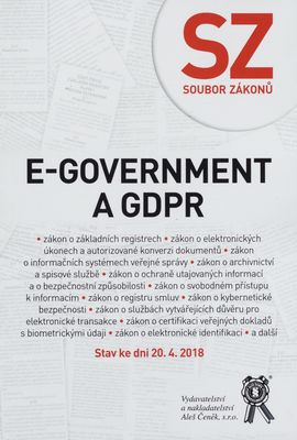 E-government a GDPR : (soubor zákonů).