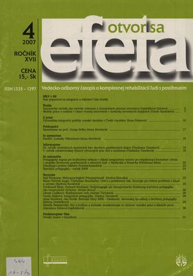 Efeta - otvor sa : vedecko-odborný časopis o komplexnej rehabilitácii ľudí s postihnutím.