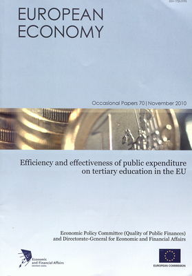 Efficiency and effectiveness of public expenditure on tertiary education in the EU /
