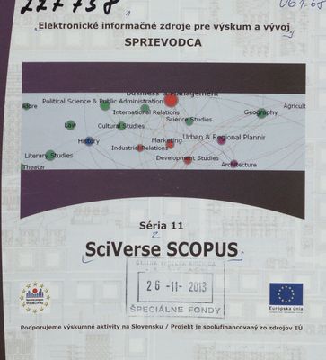 Elektronické informačné zdroje pre výskum a vývoj. SciVerse SCOPUS.