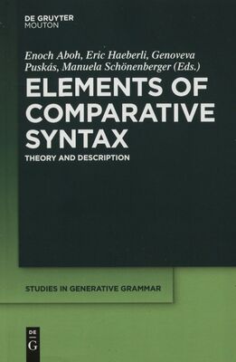 Elements of comparative syntax : theory and description /