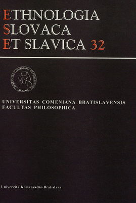 Ethnologia Slovaca et Slavica. Tomus 32/2007 /