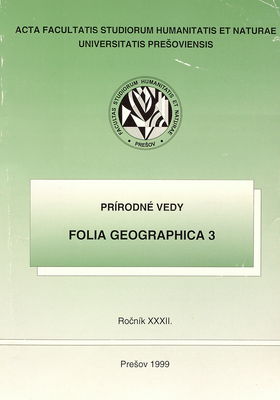 Folia geographica 3 : zborník štúdií z XII. zjazdu SGS /