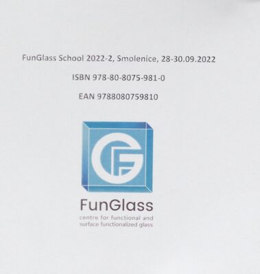 FunGlass School 2022/ part 2 : book of abstracts : Smolenice, September 28-30, 2022 /