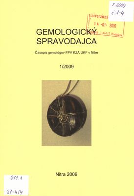 Gemologický spravodajca : časopis gemológov FPV UKF v Nitre.