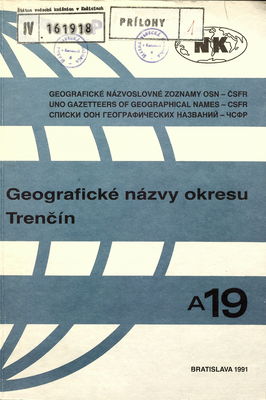 Geografické názvy okresu Trenčín