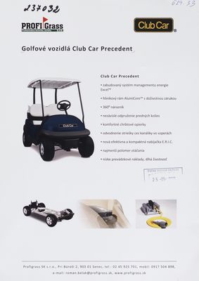 Golfové vozidlá Club Car Precedent.