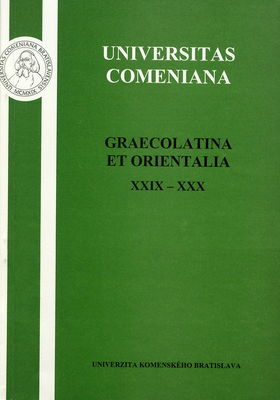 Graecolatina et orientalia. XXIX-XXX /