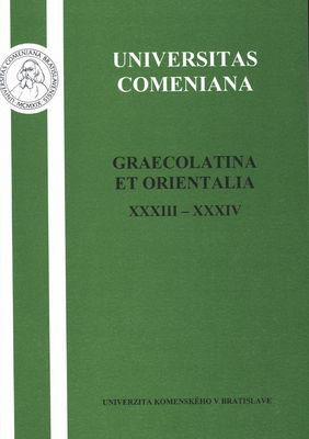 Graecolatina et orientalia. XXXIII-XXXIV /