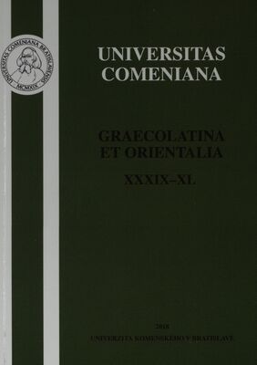 Graecolatina et orientalia. XXXIX-XL /