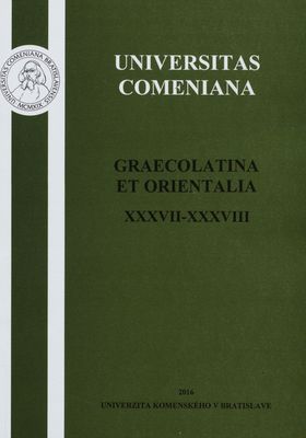 Graecolatina et orientalia. XXXVII-XXXVIII