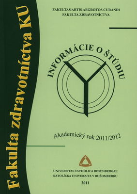 Informácie o štúdiu : akademický rok 2011/2012 /
