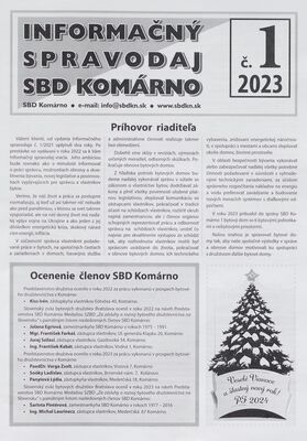 Informačný spravodaj SBD Komárno.