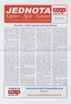 Jednota Liptov - Spiš - Gemer : noviny spotrebného družstva so sídlom v Liptovskom Mikuláši.