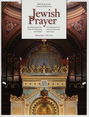 Jewish prayer Bearbeitungen für Viola (Violoncello) und Orgel /