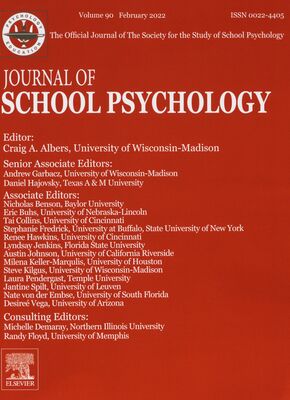 Journal of school psychology.