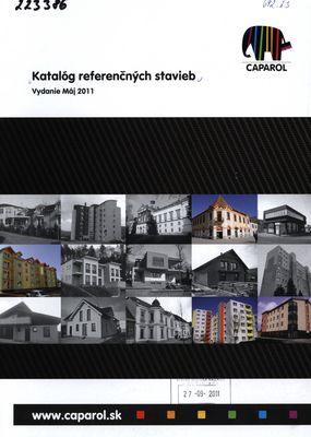 Katalóg referenčných stavieb. máj 2011
