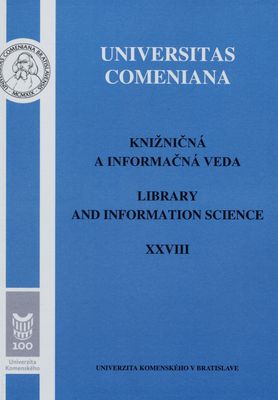 Knižničná a informačná veda. XXVIII /