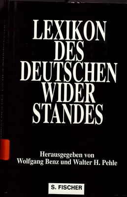 Lexikon des deutschen Widerstandes /