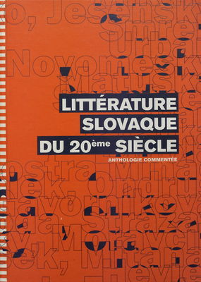 Littérature slovaque du 20éme siècle : anthologie commentée /